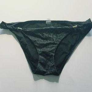 Victoria's Secret Black Leopard Bikini Bottom Sz S